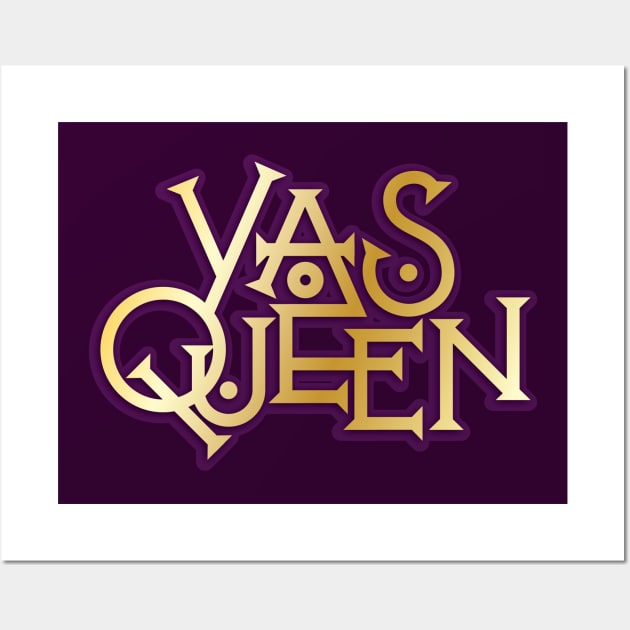 Yas Queen Gold Wall Art by polliadesign